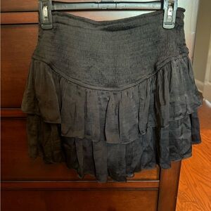 Elegant Black Tiered Skirt